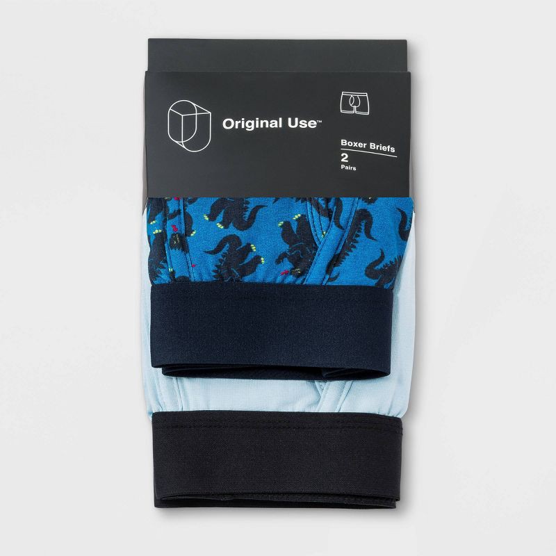 slide 2 of 2, Men's Godzilla Boxer Briefs 2pk - Original Use™ Blue S, 2 ct