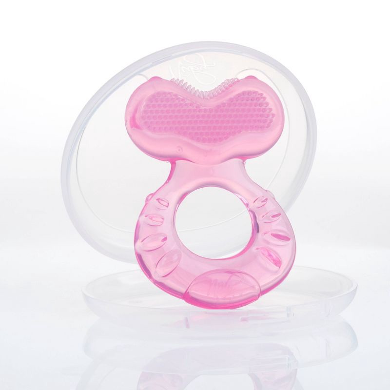 slide 2 of 4, Nuby Stage 1 Teether - Pink, 1 ct