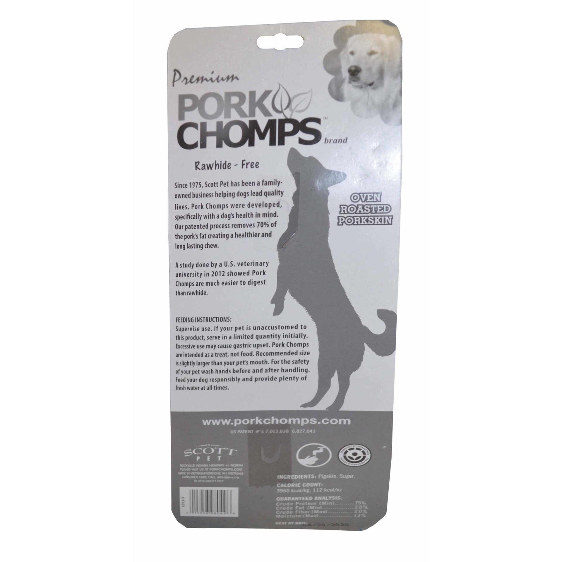 slide 14 of 22, Pork Chomps Rawhide-Free Premium Roasted Dog Treats 4 oz, 4 oz