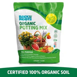 Back to the Roots 6qt Organic Potting Mix All Purpose: OMRI Certified, for Patio & Garden