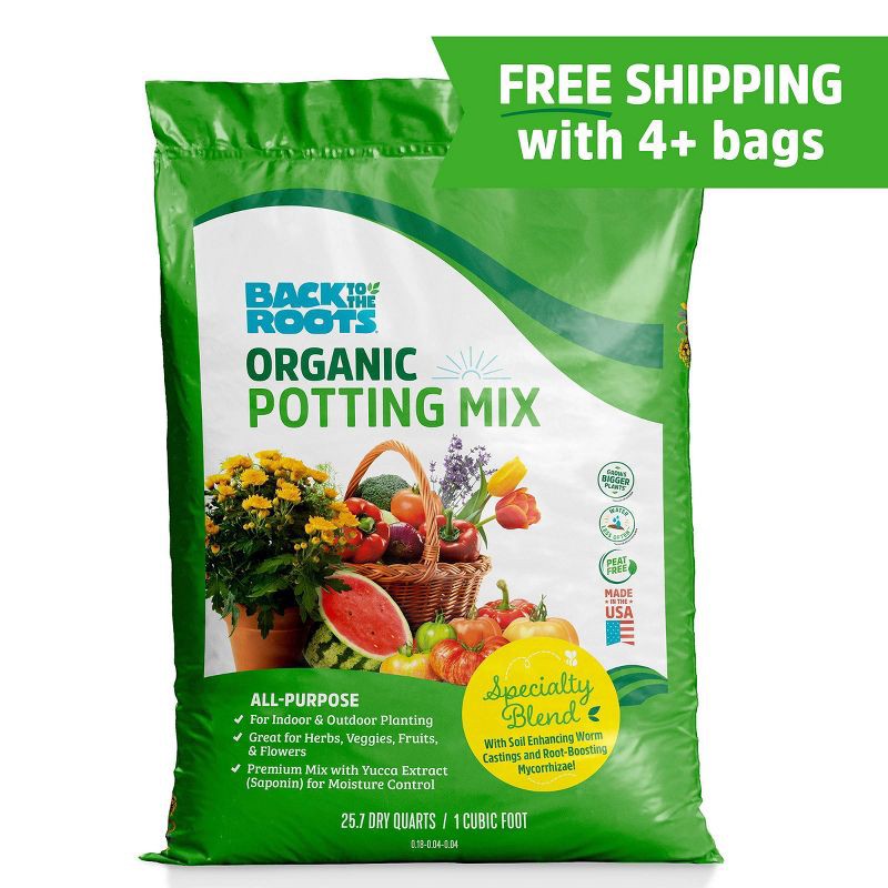 slide 3 of 11, Back to the Roots 25.7qt Organic Potting Mix All Purpose Specialty Blend, 25.7 qt
