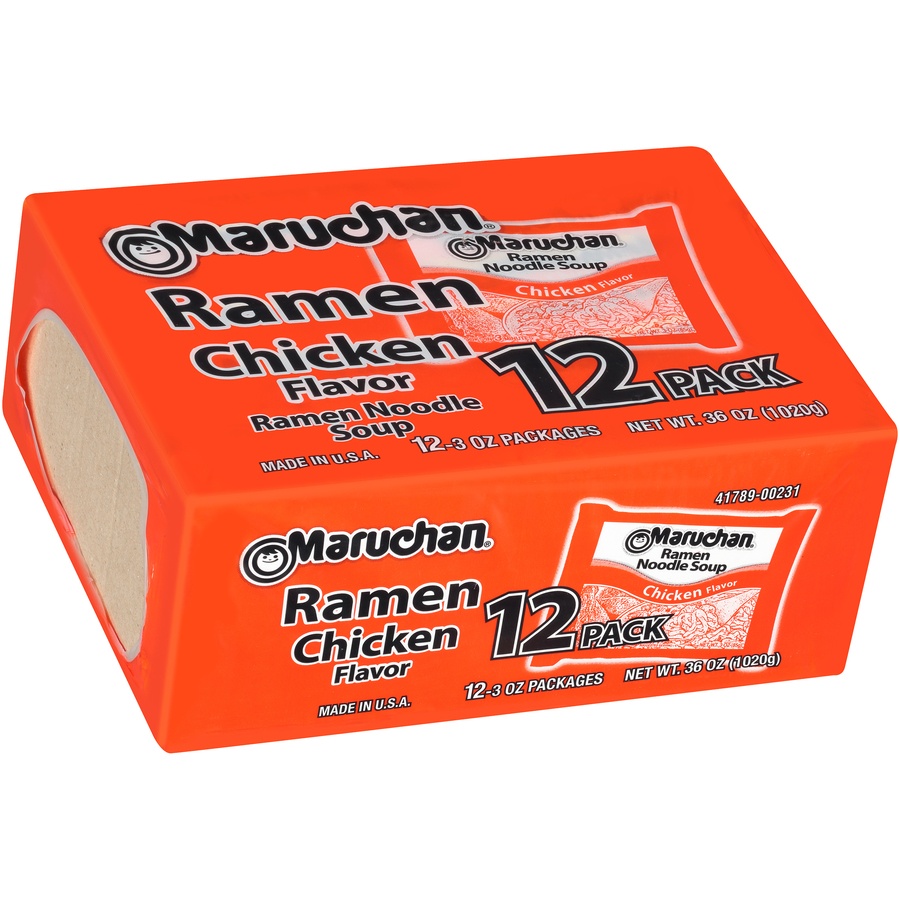 slide 2 of 8, Maruchan Chicken Flavor Ramen Noodle Soup, 12 ct; 3 oz