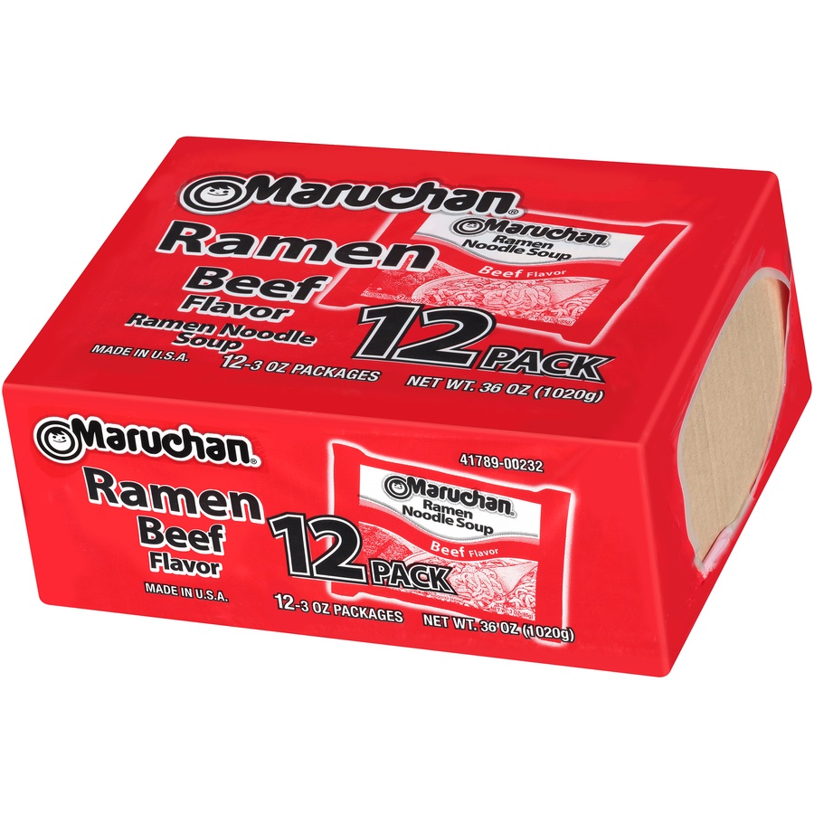 slide 3 of 8, Maruchan® ramen, beef, 12 ct; 3 oz