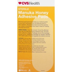 slide 1 of 1, CVS Health Sterile Manuka Honey Adhesive Pads, 3 ct