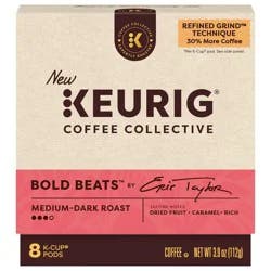 Keurig Coffee Collective Bold Beats Medium-Dark Roast K-Cup Coffee Pods, 8 ct