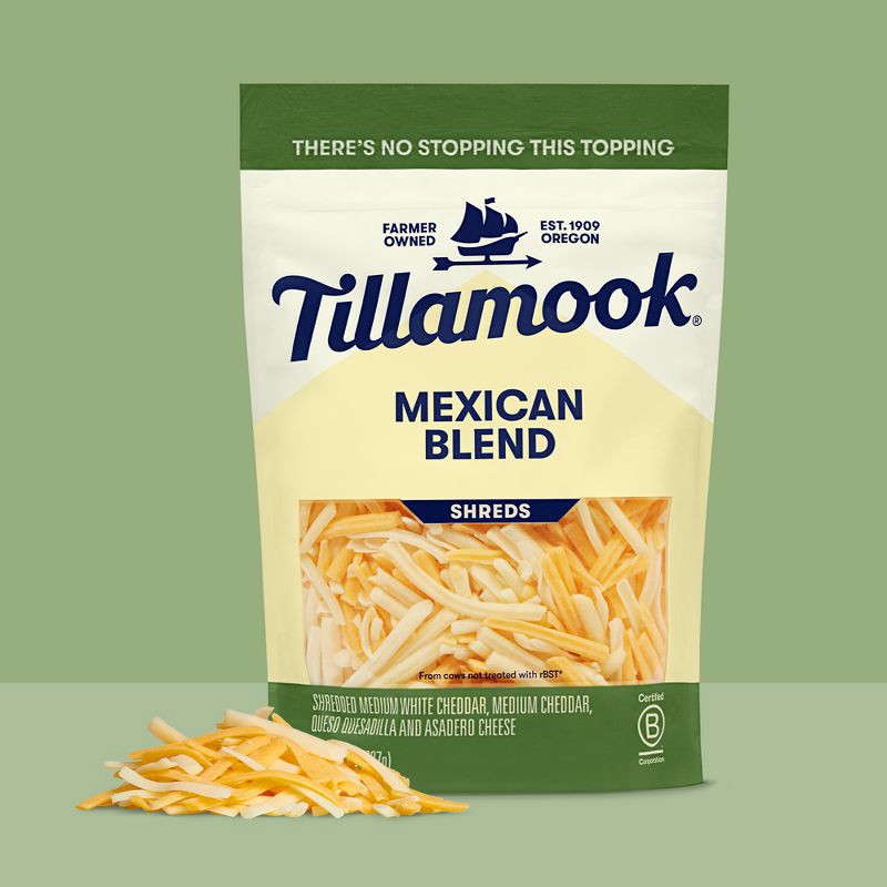 slide 2 of 6, Tillamook Mexican Blend Finely Shredded Cheese - 8oz, 8 oz
