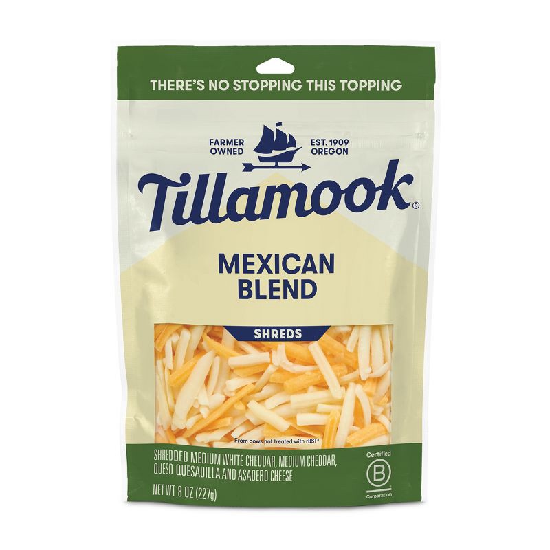 slide 1 of 3, Tillamook Mexican Blend Finely Shredded Cheese - 8oz, 8 oz