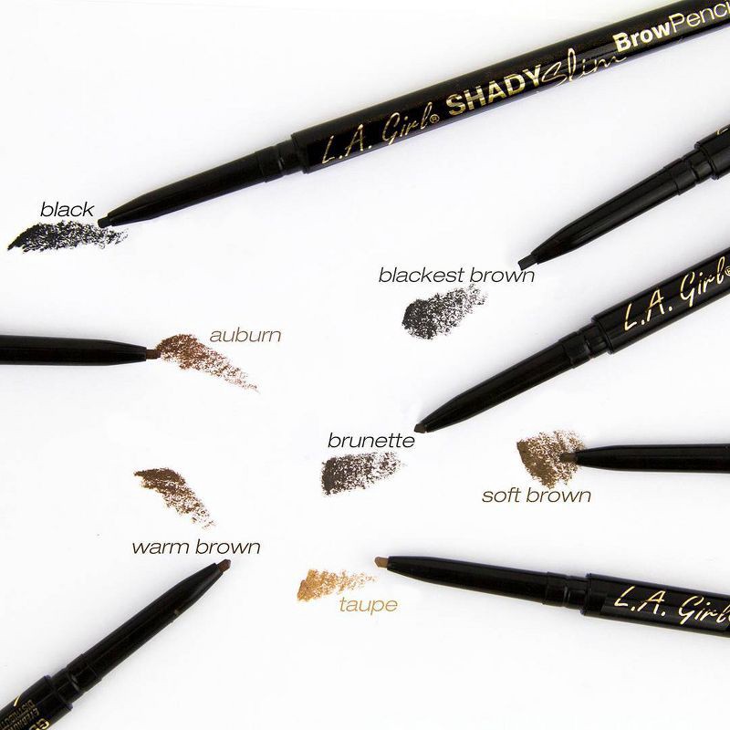 slide 3 of 6, L.A. Girl Shady Slim Brow Pencil - Auburn - 0.003oz, 0.003 oz