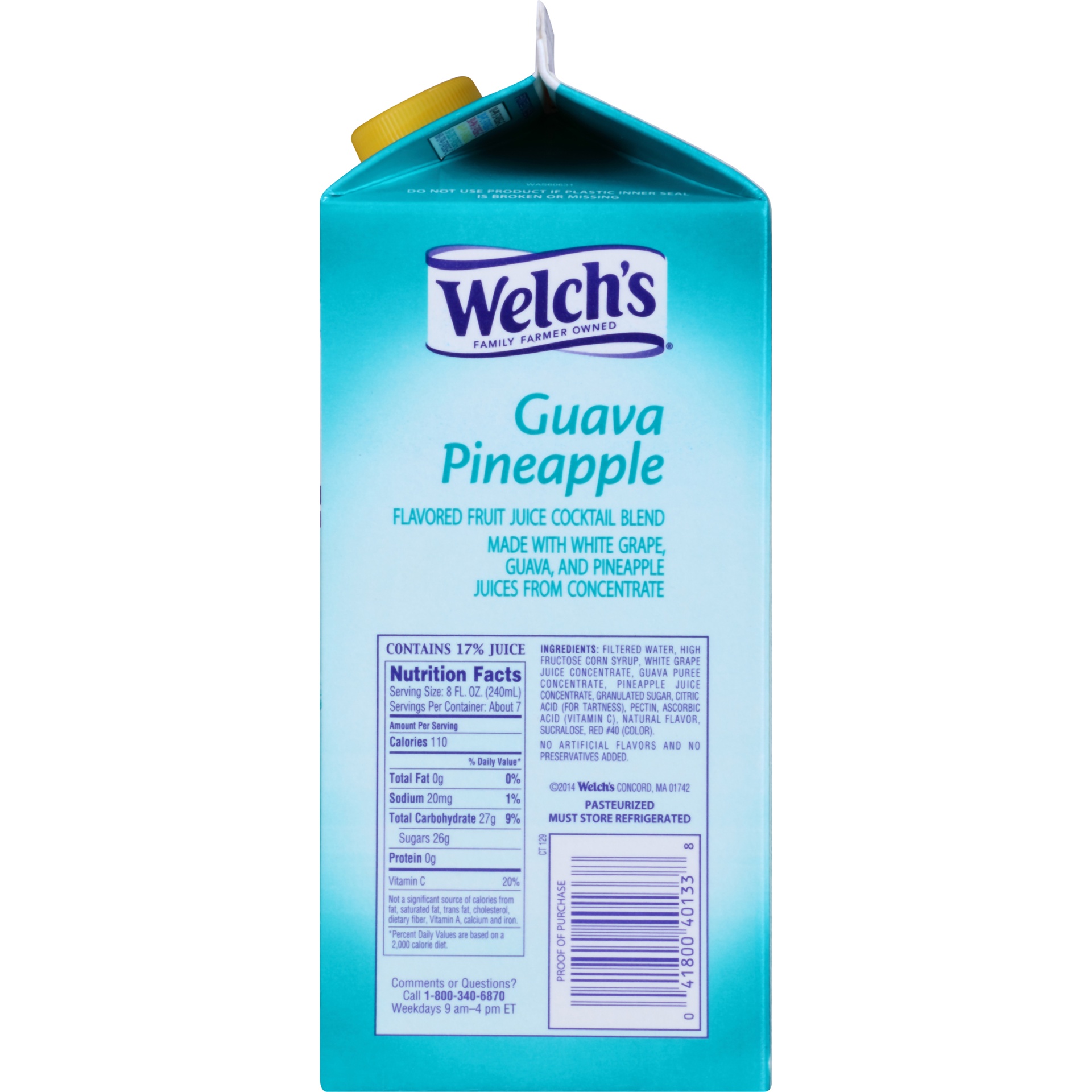 Welch's Guava Pineapple Flavored Fruit Juice Cocktail Blend 59 fl oz