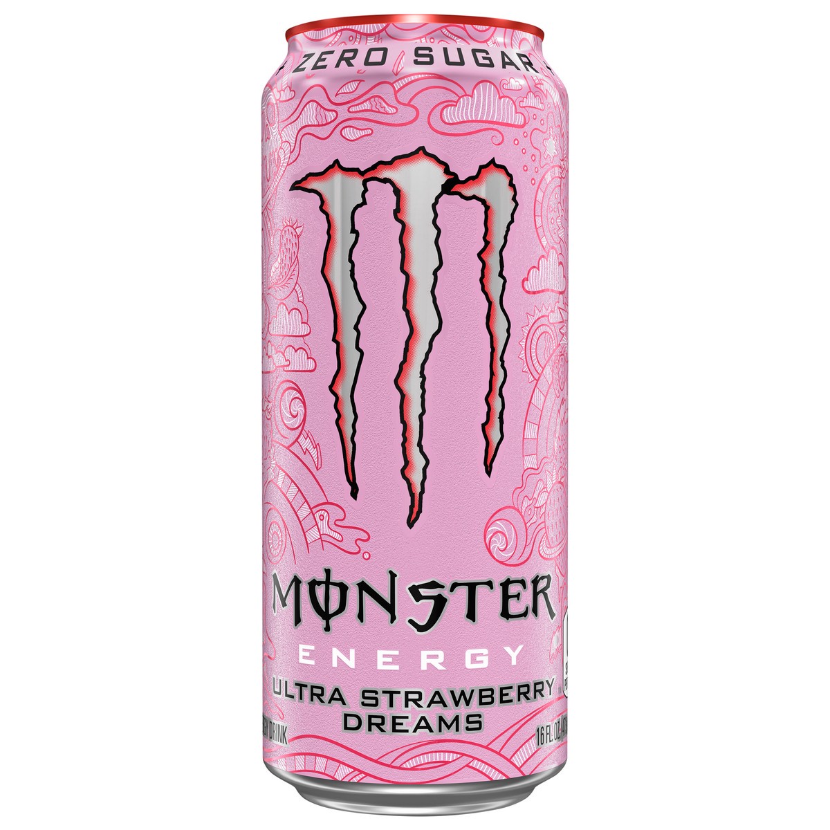 slide 1 of 2, Monster Energy Zero Sugar Ultra Strawberry Dreams Energy Drink - 16 fl oz, 16 fl oz