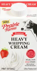 Prairie Farms Premium Heavy Whipping Cream 1 pt Carton
