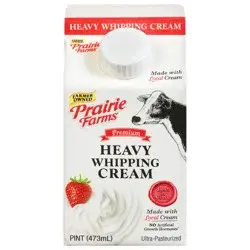 Prairie Farms Premium Heavy Whipping Cream 1 pt Carton