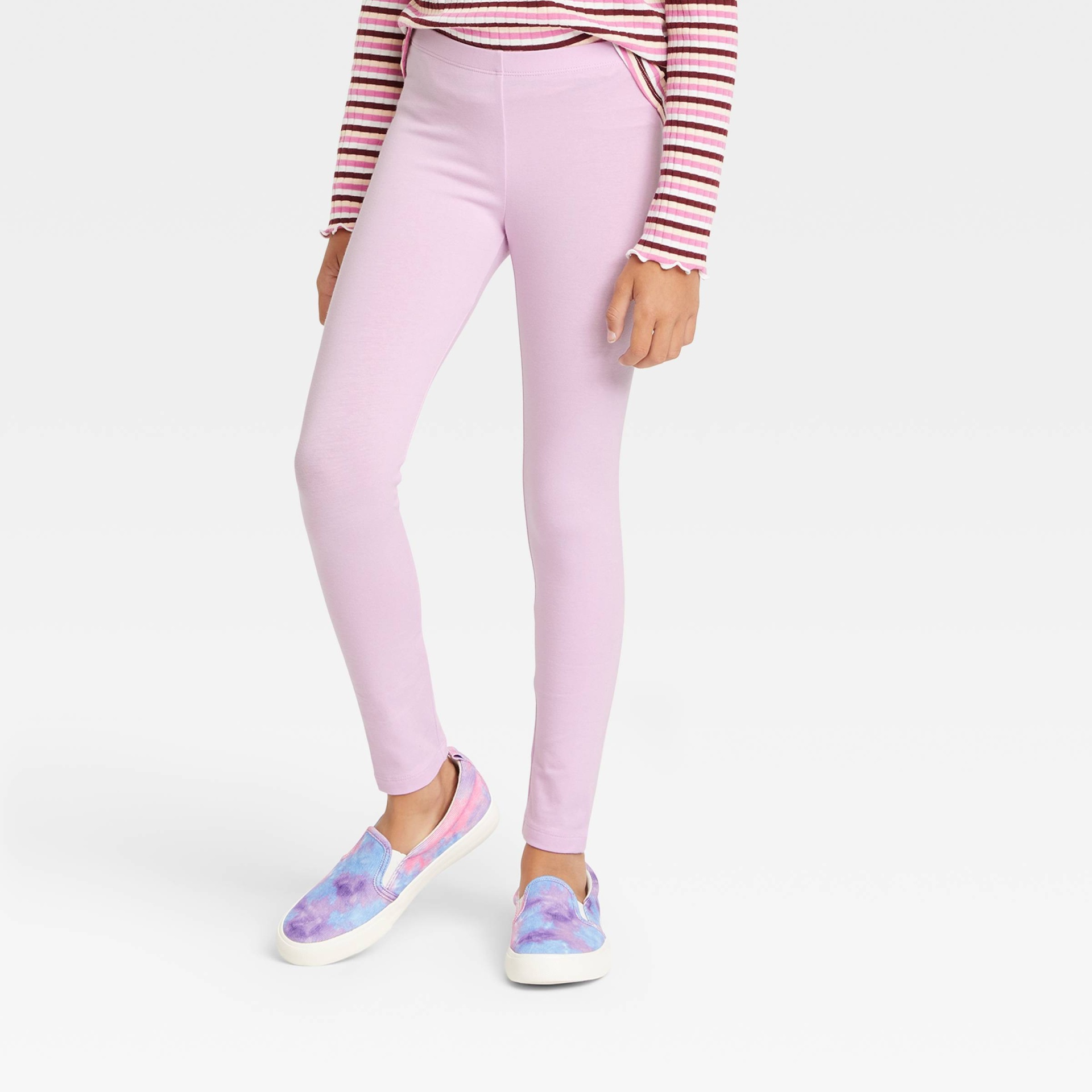 slide 1 of 3, Girls' Leggings - Cat & Jack Light Purple M, 1 ct