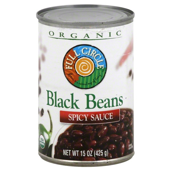 slide 1 of 1, Full Circle Market Spicy Black Beans, 15 oz
