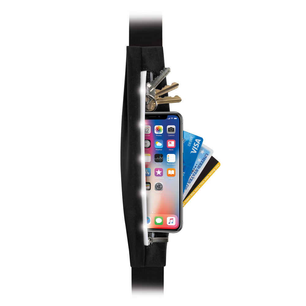slide 1 of 1, RBX LED Runners Waist Pack - Black, 1 ct