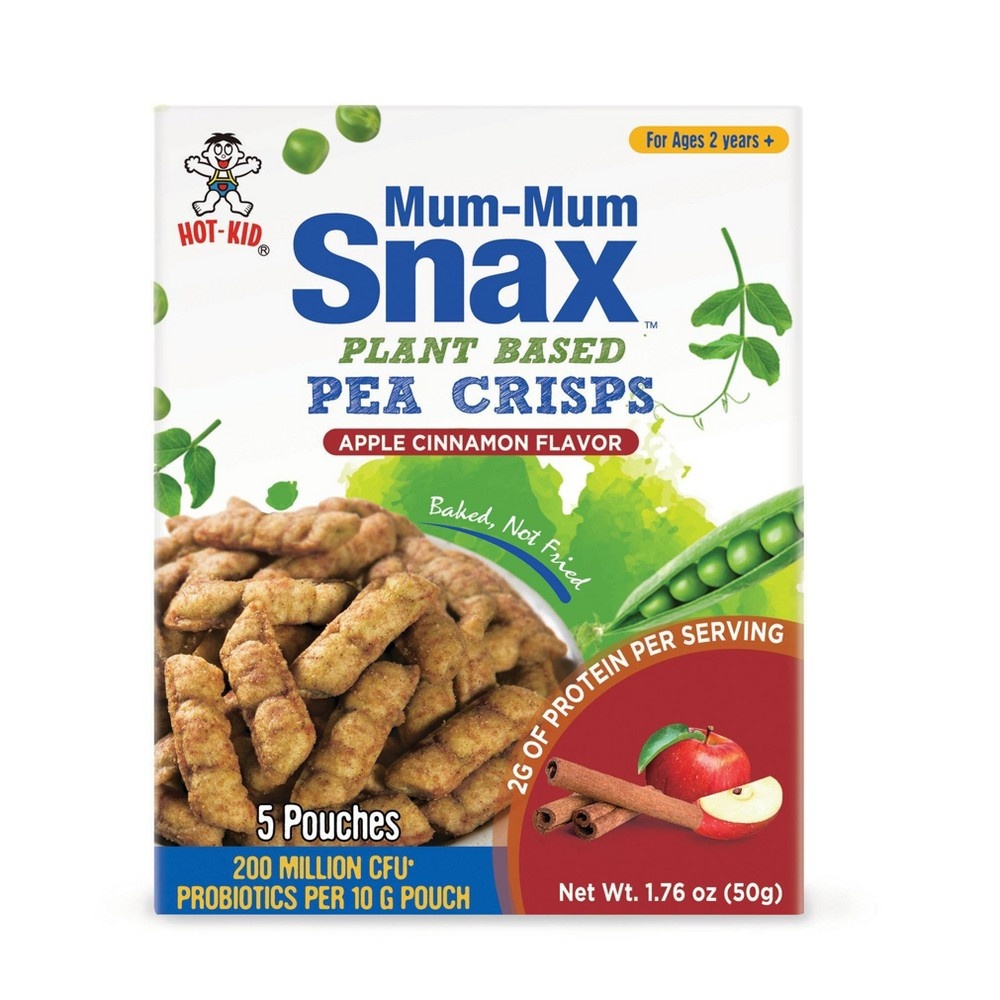 slide 3 of 5, Baby Mum-Mum Baked Pea Apple Cinnamon Baby Snack, 1.76 oz