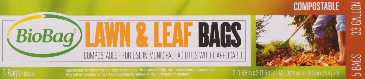 slide 3 of 9, BioBag Lawn & Leaf Compostable Bags, 5 ct