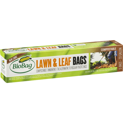 slide 1 of 8, BioBag Lawn And Leaf Bags, 5 ct