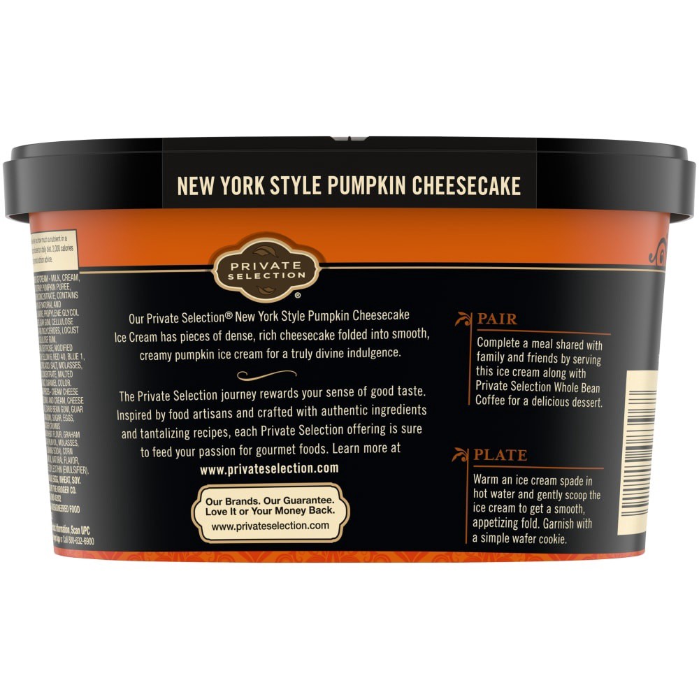 slide 2 of 6, Private Selection New York Style Pumpkin Cheesecake Ice Cream, 48 fl oz