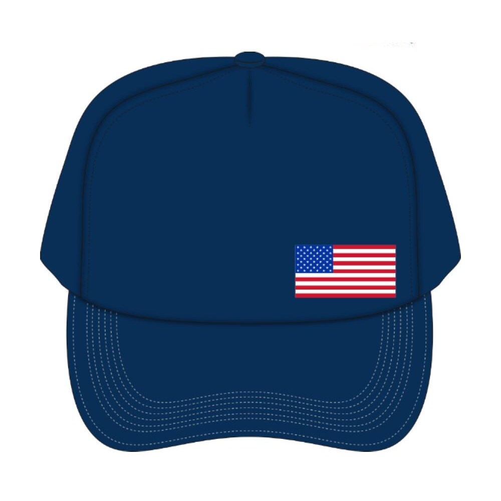 slide 1 of 1, Ampro Patriotic Baseball Hat - Navy Blue, 1 ct