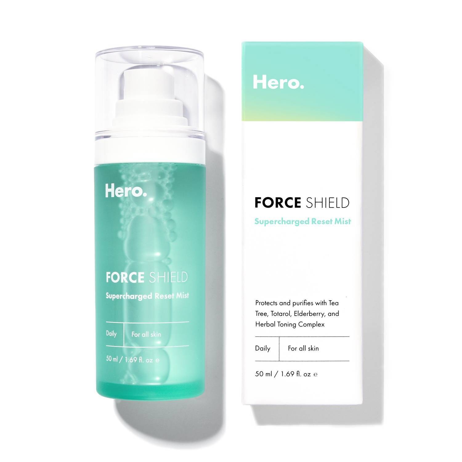 slide 1 of 10, Hero Cosmetics Force Shield Supercharged Resetting Mist - 1.69 fl oz, 1.69 fl oz
