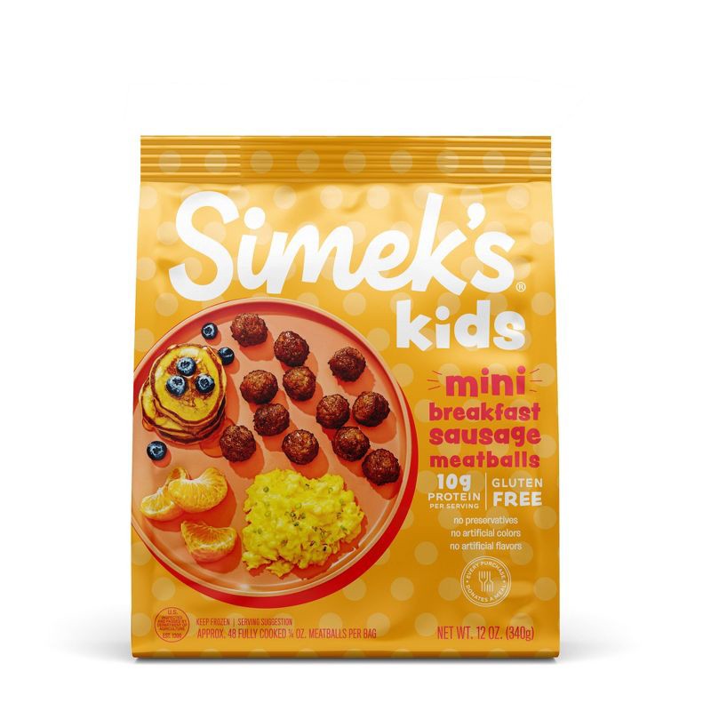 slide 1 of 4, Simek's Kids Mini Breakfast Sausage Meatballs - Frozen - 12oz, 12 oz
