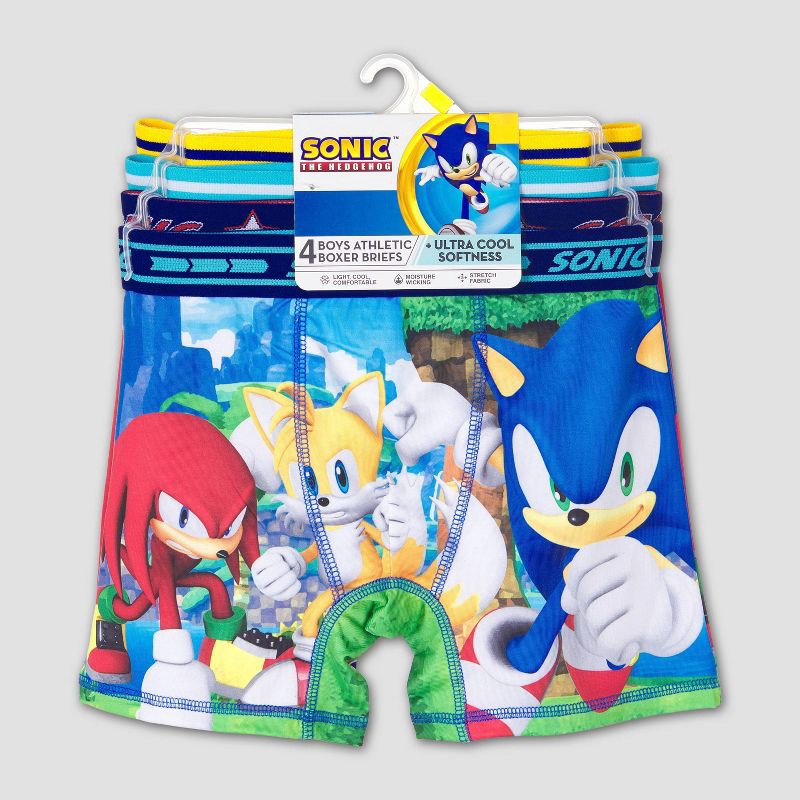slide 2 of 2, Boys' Sonic the Hedgehog 4pk Underwear - 8, 4 ct