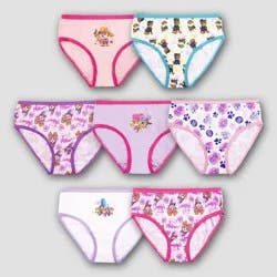 Girls' PAW Patrol 7pk Underwear - 4: Cotton Briefs, Full Waistband Elastic, Classic Patterns