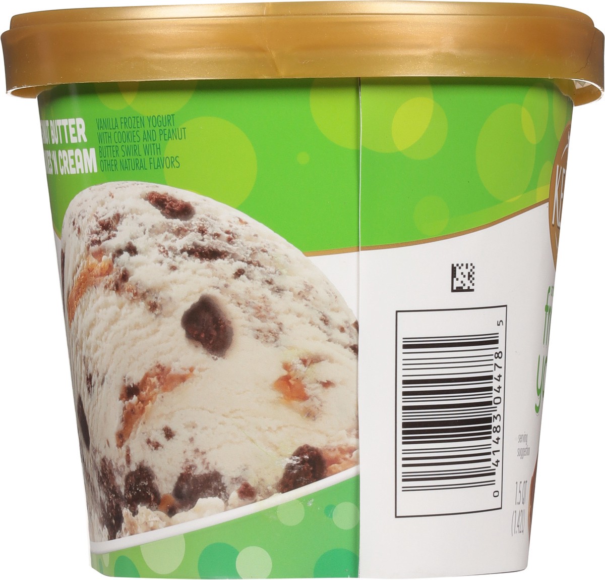 slide 8 of 12, Kemps Peanut Butter Fr0Zen Yogurt Cookies & Cream, 1.5 qt