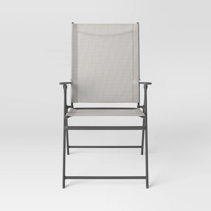 slide 3 of 8, Sling Patio Dining Folding Chair Tan - Room Essentials™, 1 ct
