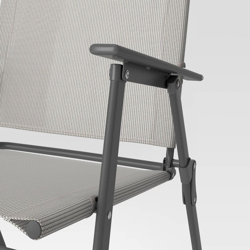 slide 5 of 8, Sling Patio Dining Folding Chair Tan - Room Essentials™, 1 ct