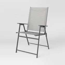 Sling Patio Dining Folding Chair Tan - Room Essentials™