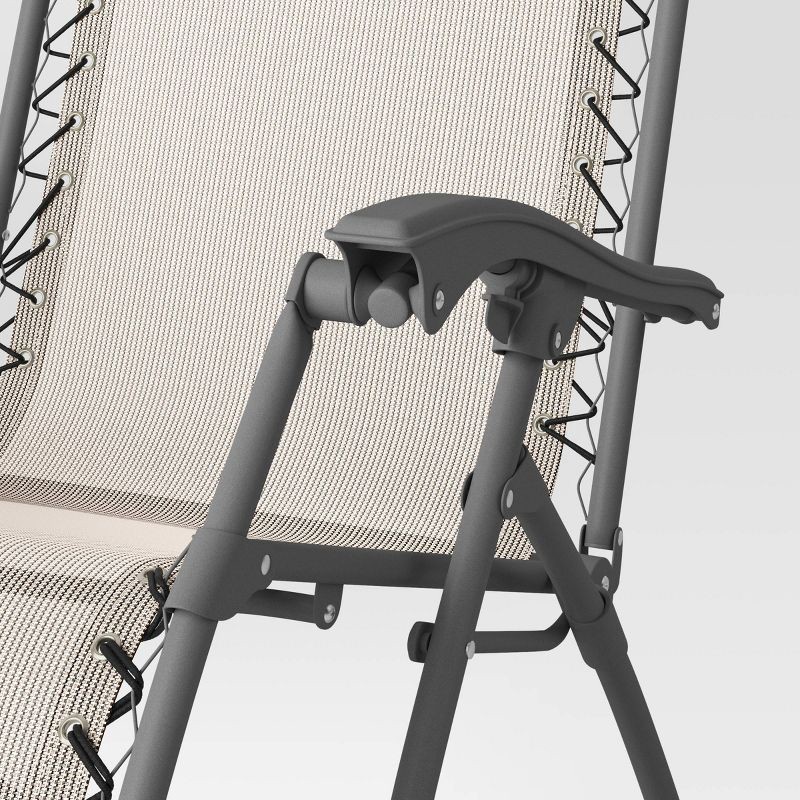 slide 6 of 7, Zero Gravity Outdoor Portable Folding Lounge Chair Tan - Room Essentials™, 1 ct