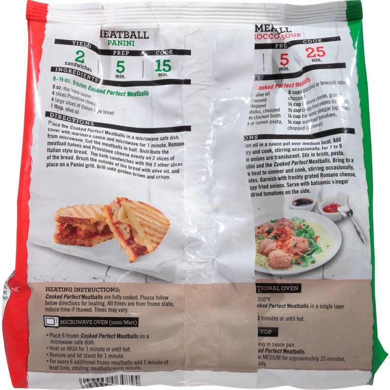 slide 3 of 3, Cooked Perfect Italian Style Meatballs - Frozen - 40oz, 40 oz