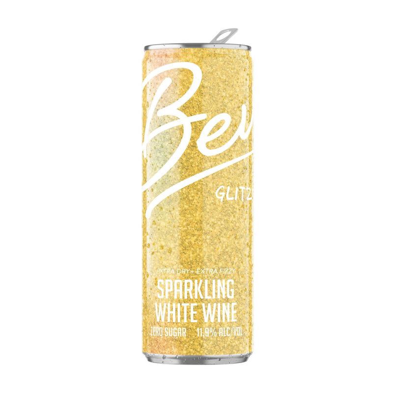 slide 3 of 7, Bev Glitz White Wine Blend- 4pk/250ml Cans, 4 ct; 250 ml
