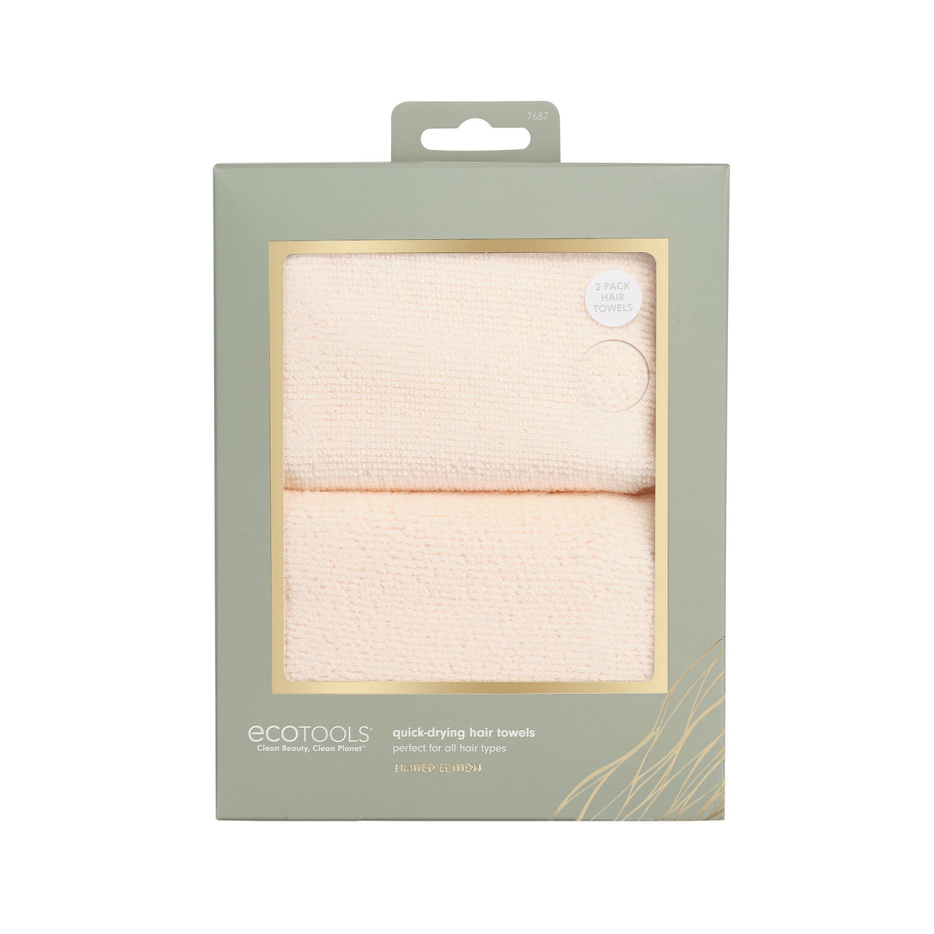 ecotools hair towel gift set cream 2pk