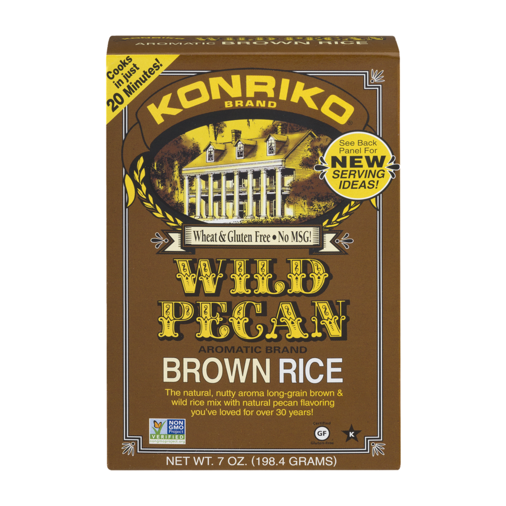 slide 1 of 4, Konriko Wild Pecan Aromatic Brown Rice, 7 oz