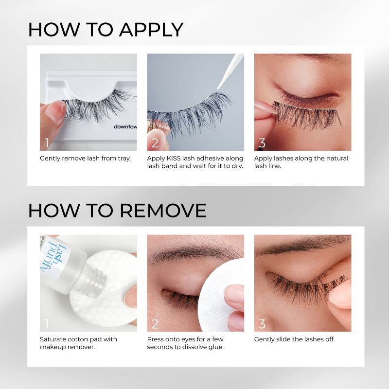 slide 4 of 10, KISS Products So Wispy False Eyelashes - Pompadour - 5ct, 5 ct