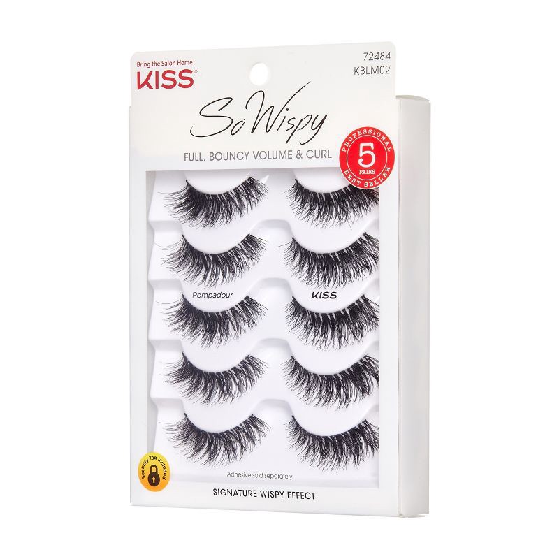 slide 7 of 8, KISS Products So Wispy False Eyelashes - Pompadour - 5ct, 5 ct