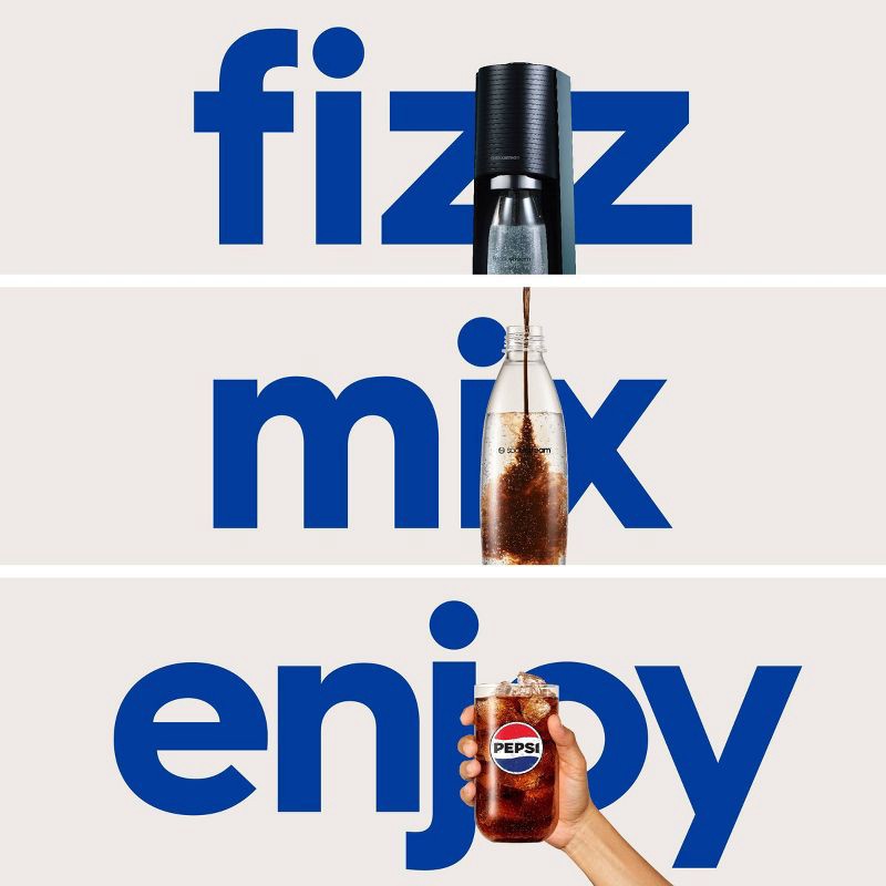 slide 4 of 10, SodaStream Terra Sparkling Water Maker with Extra CO2 Cylinder and Carbonating Bottle Black, 1 ct