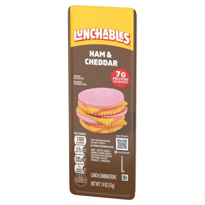 slide 9 of 9, Lunchables Ham, Cheddar, and Crackers - 1.9oz, 1.9 oz