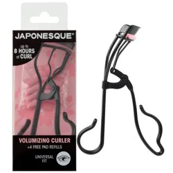 JAPONESQUE Volumizing Eyelash Curler: Non-Toxic, Carbon Steel, Travel Size