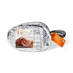 Hickory Smoked Spiral-Sliced Bone-In Uncured Ham - 7.5-10.5lbs - price per lb - Good & Gather™