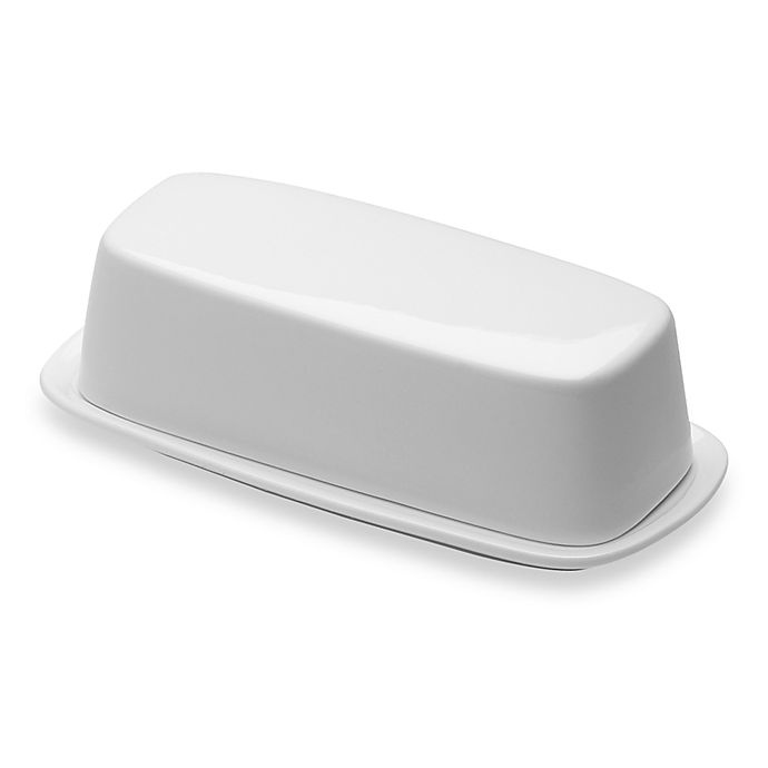 slide 1 of 2, Nevaeh White by Fitz and Floyd Covered Butter Dish, 1 ct