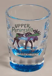 Shot Heavy Glass Up Moose Painted