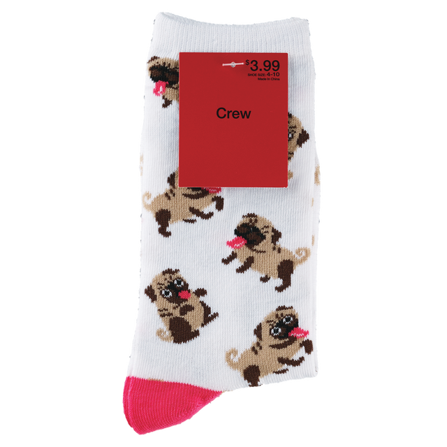 slide 1 of 1, Ladies Crew Sock, 1 ct