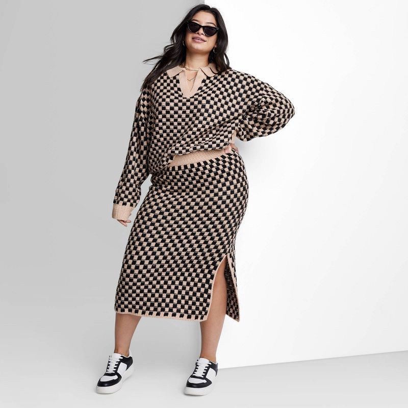 slide 6 of 6, Women's Plastic Cateye Sunglasses - Wild Fable™ Black: UV Protection, Medium Fit, Hinged Temple, 1 ct