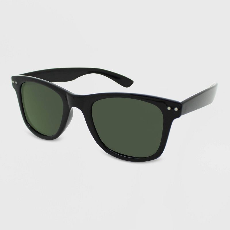 slide 2 of 2, Women's Surf Shade Sunglasses - Wild Fable™ Black: UV Protection, Polycarbonate Lens, Hinged Temple, 1 ct