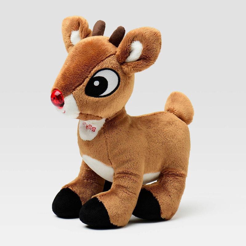 slide 3 of 3, Rudolph the Red-Nosed Reindeer 10" Baby Rudolph Musical Press Light up Stuffed Plush Animal Toy - Christmas, 1 ct