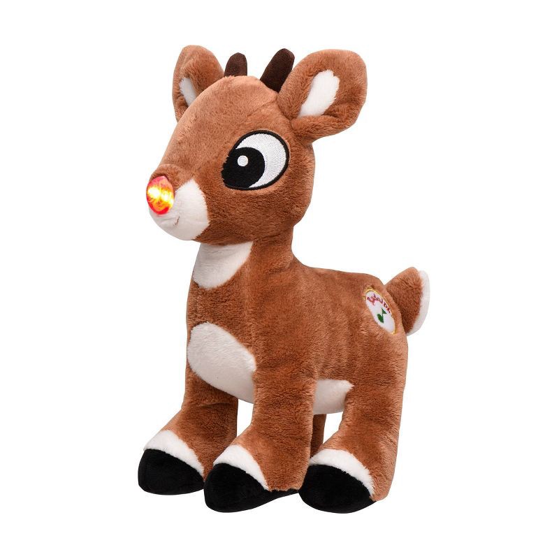 slide 2 of 3, Rudolph the Red-Nosed Reindeer 10" Baby Rudolph Musical Press Light up Stuffed Plush Animal Toy - Christmas, 1 ct